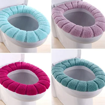 

Winter Comfortable Soft Heated Washable Toilet Seat Mat Set Bathroom Accessories Interior For Home Decor Closestool Mat