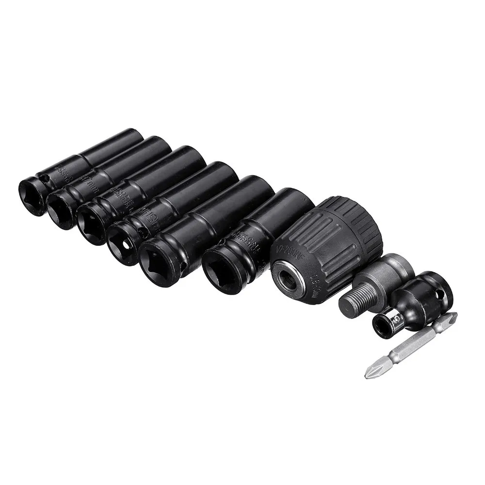 4/9/13PCS Impact Wrench Socket Set Universal Accessories Electric Wrench Repair