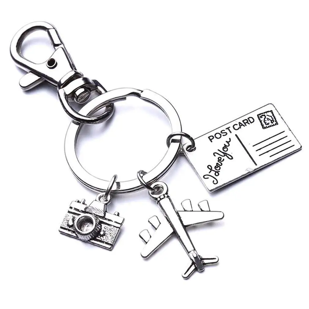 Европа и Америка творческий простой кулон Подвеска на рюкзак самолет открытка камера путешествия юбилейный брелок
