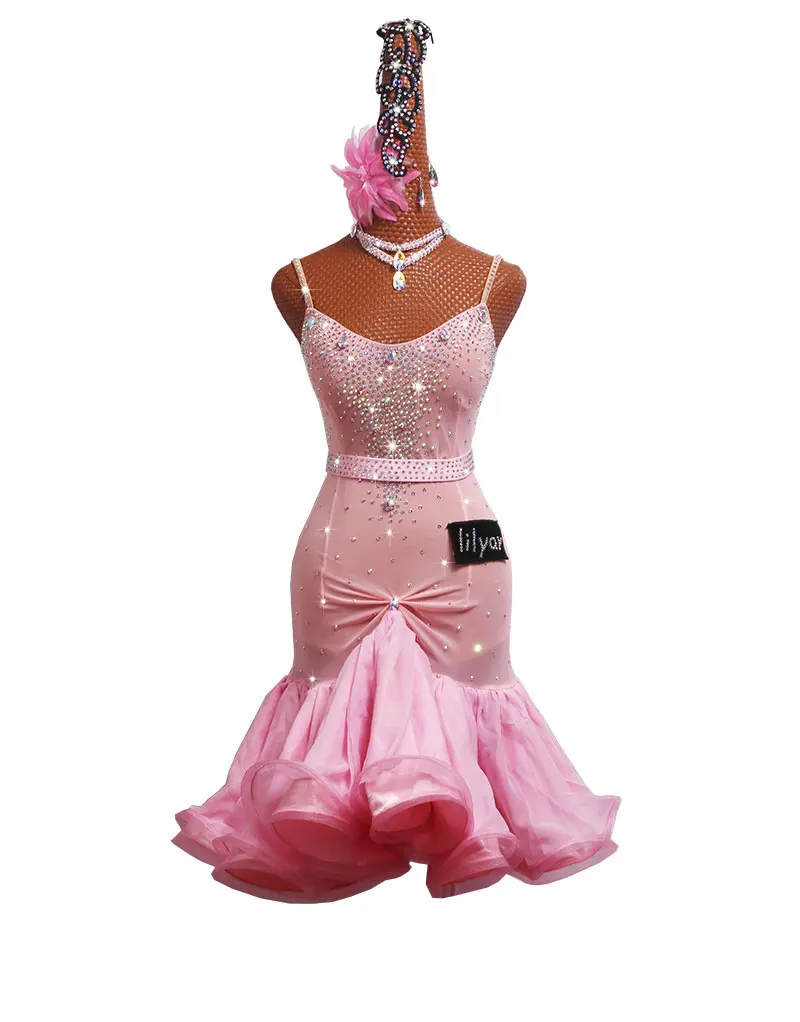 

Children Latin Dance Competition Dresses Women Sumba Rumba Performance Dancing Costume High Quality Ballroom Dance Dress Girl