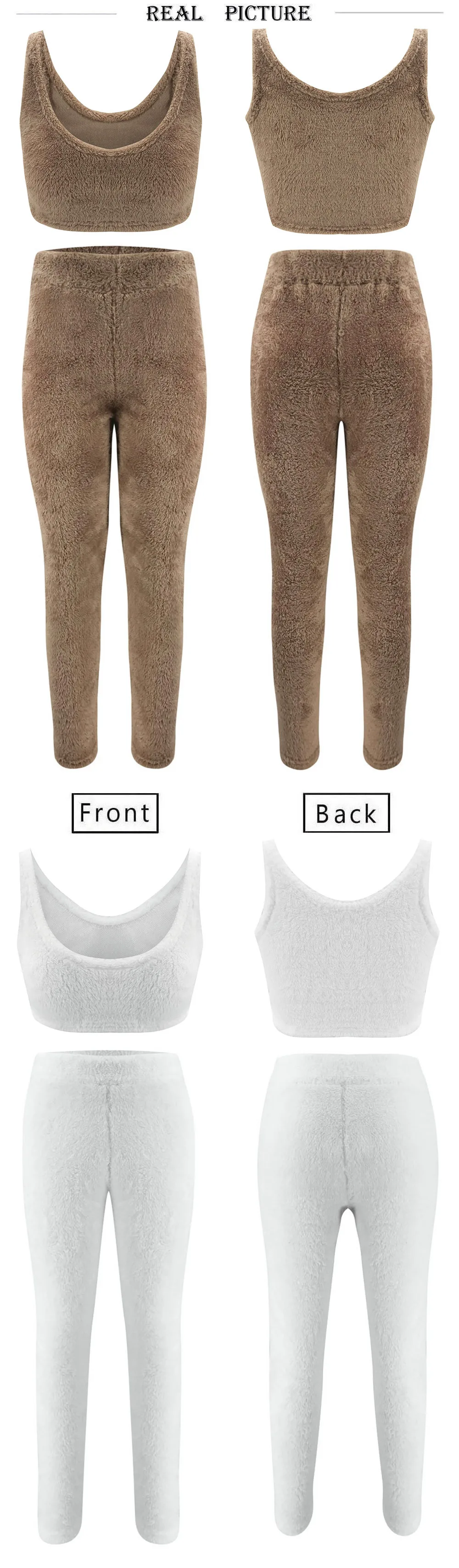 2PCS/Sets Sexy Fluffy Suits Velvet Plush Hooded Sleepwear Shorts+Crop Top Women Tracksuit Casual Sports Set Overalls Sweatshirts