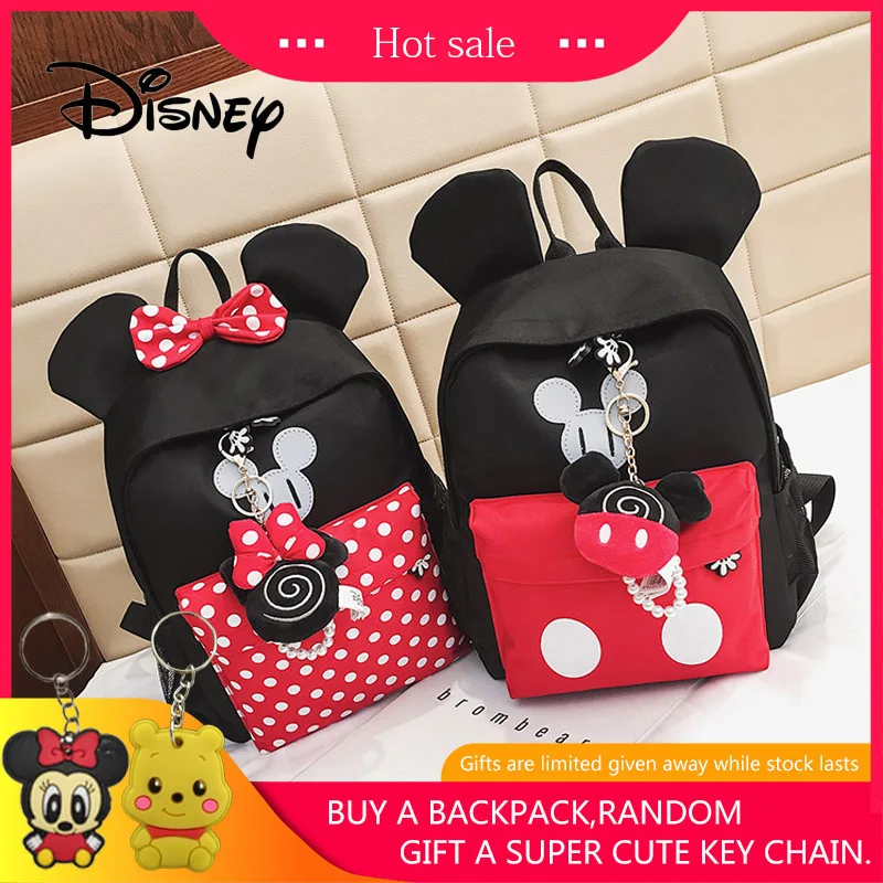 Новинка 2019 детская школьная сумка Disney для девочек рюкзак с Микки Маусом милые