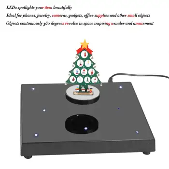 

360degree Rotating Display Platform w/ LED Holder Magnetic Levitation Floating Show Shelf 110V-240V EU Clearance Sale Snap Up