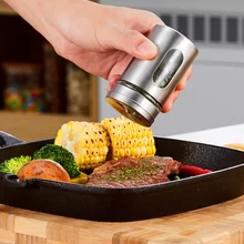 Бутылка для приправ из нержавеющей стали со стеклянной оболочкой, банка для специй с шейкером, емкость для приправ для специй, трав, кухонный инструмент, 90 мл/290 мл