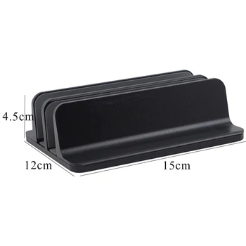 

Adjustable Vertical Laptop Stand Bookshelf 2 Slots Aluminum Alloy Durable Bracket Dual Notebook PC Desk Holder Support