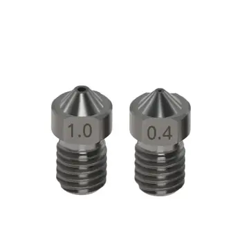 

Tigh Quality Hardened Steel V6 Nozzles For High Temperature 3D Printing PEI PEEK Carbon Fiber Filament For E3D Titan Aero Hotend