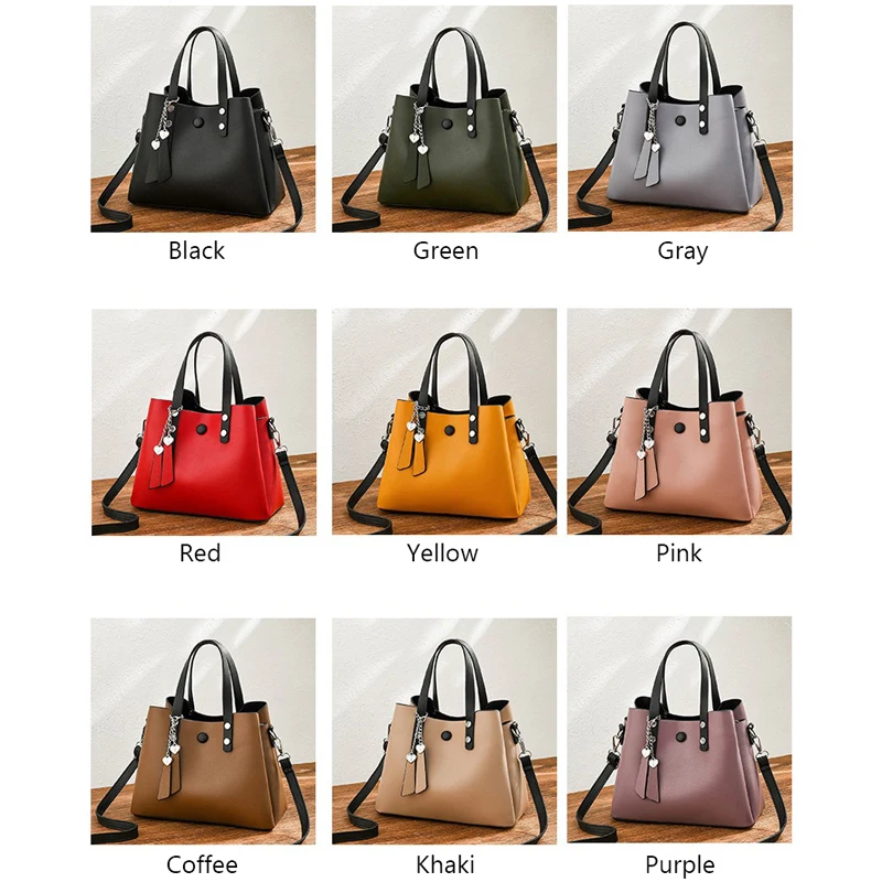 Litthing Women Leather Handbag Casual Crossbody Bag Yellow Bags Ladies Designer Handbags A Quality Shoulder Bags Female