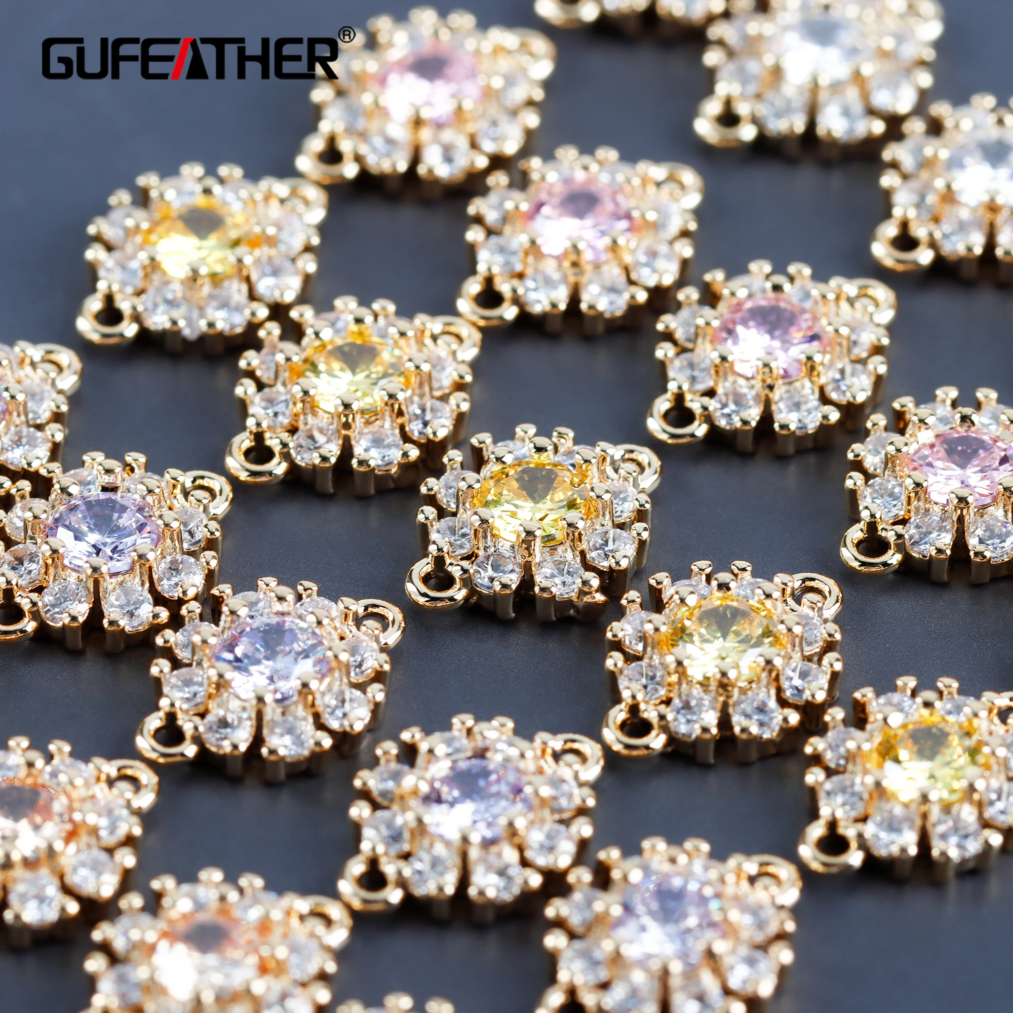 

GUFEATHER M1012,jewelry accessories,pass REACH,nickel free,18k gold plated,copper,zircons,jewelry making,diy earrings,10pcs/lot