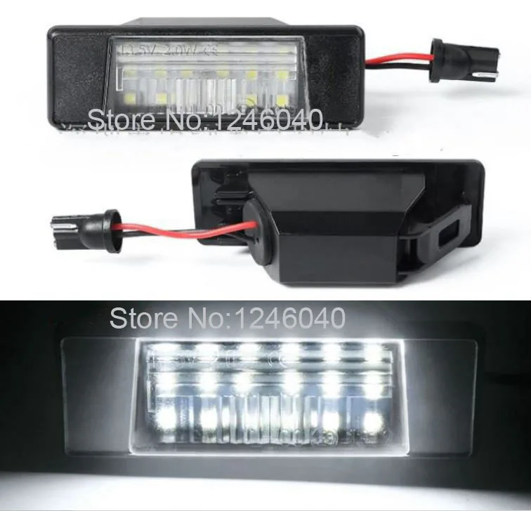

1Pair Car Led Number License Plate Led Light Lamp Plastic White for Nissan Qashqai X-trail Juke Patnfinder R51 26510JD00A