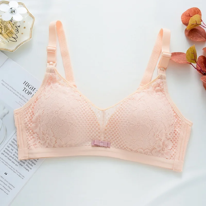 Бюстгальтер для кормящих матерей, дышащее сексуальное хлопковое нижнее белье для кормления грудью для беременных женщин