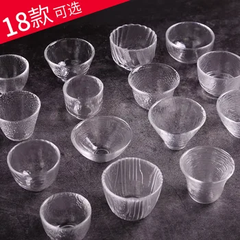 

Japanese hammer heat-resistant glass sample tea cup home of kung fu tea set personal little cups a single master cup cup