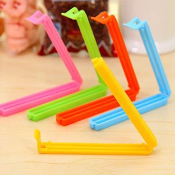 

5Pcs Food Snack Storage Seal Sealing Bag Clips Sealer Clamp Food Bag Clips Kitchen Tool Home Food Close Clip Seal Color Random