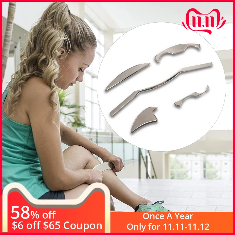 IASTM Muscle Massage Tools Deep Tissue Massager Healing Tool 304 Medical Grade Stainless Steel Whole Body Tissue Massage Therapy