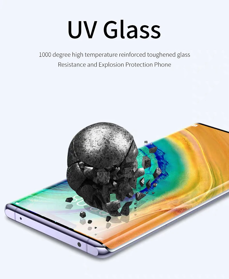 mobile phone screen protector nano Liquid UV Tempered Glass film for huawei P50 P30 P40 pro Screen Protector For HUAWEI Mate 20 30 40 pro UV protection glass phone protector