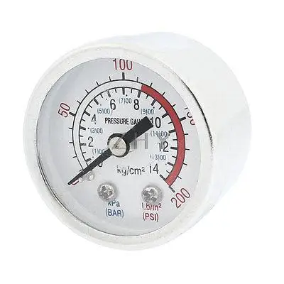 

0-200 PSI 0.38" Male Thread Dia Compressor Air Pressure Gauge