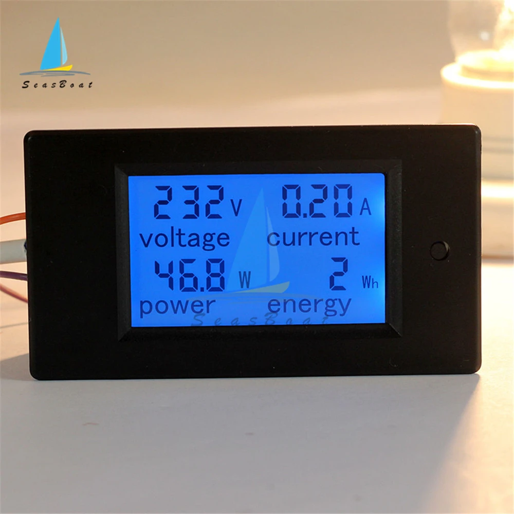 Voltímetro, Amperímetro, Wattímetro, Corrente, Amps, Volt Tester, AC 80-260V, 100A, 50A, 20A