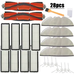 Kit de remplacement pour aspirateur Robot Xiaomi Mijia 1C 2C, 28 pièces, T1 Dreame F9, filtre Hepa, brosse principale, vadrouille 
