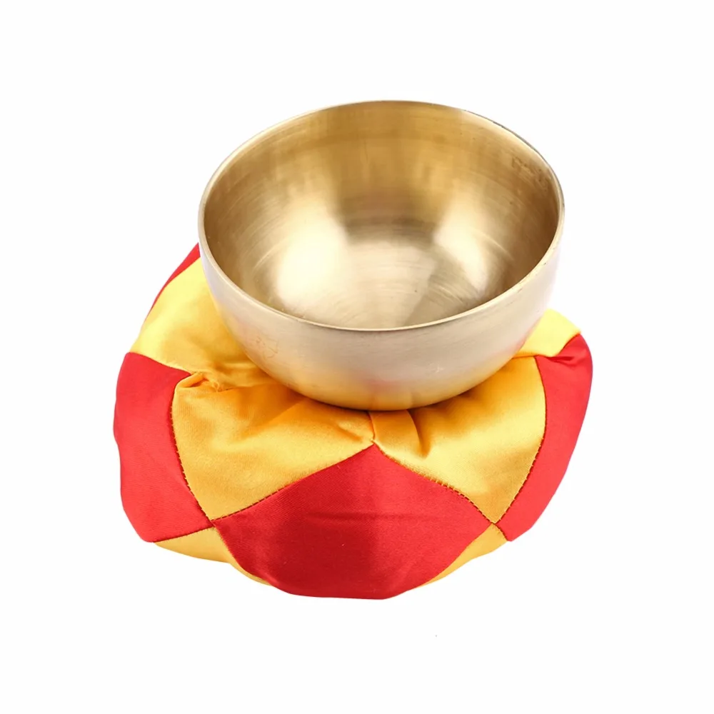 Singing Bowl Mental Music Bowl Copper Brass Art Craft Tibet Buddhism Creative Birthday Gift Cushion Wood Stick Tibetan Buddhism