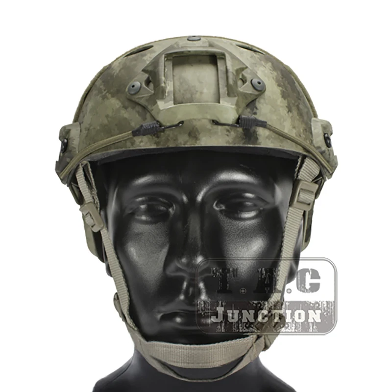 

Emerson Tactical PJ Fast Helmet Airsoft Advanced Adjustment Combat Lightweight Modular OPS Helmet w/ NVG Shroud + Side Rail AT