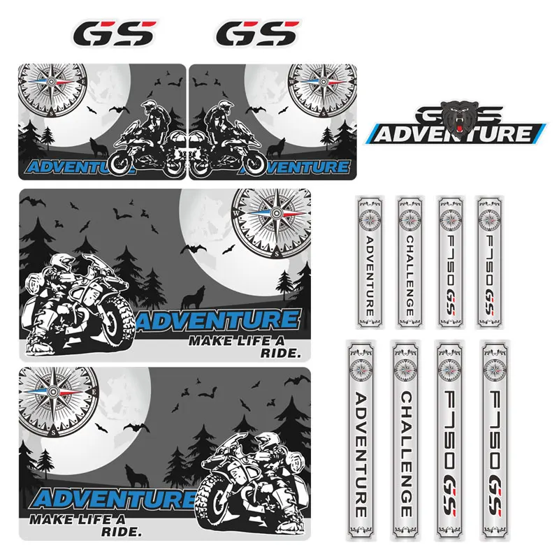

For BMW F750GS F750 F 750 ADV GS case Motorcycle Tail Top Side Box cases panniers Luggage Aluminium Stickers Decals Adventure