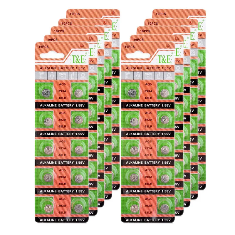 100PCS AG5 LR754 Li-ion Battery LR48 L750 393 SR754 193 398A Button Coin Cell Batteries Electronic Massage Chair | Электроника