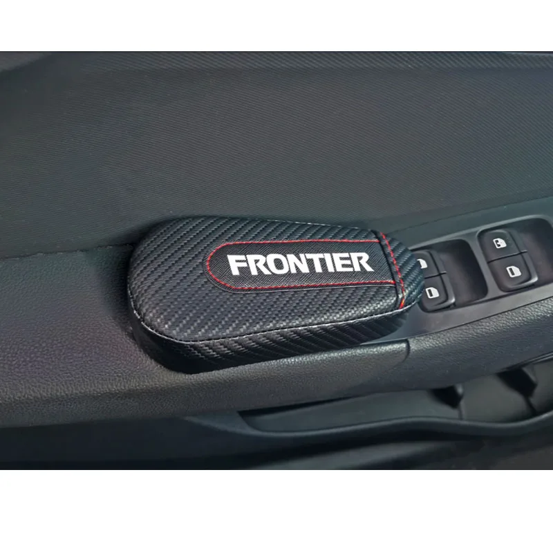 Для Nissan Frontier, 1 шт., углеродное волокно, кожа, авто подушка для ног, наколенник, Автомобильный Дверной рычаг, накладка на руку, автомобильные аксессуары, защита для транспортного средства