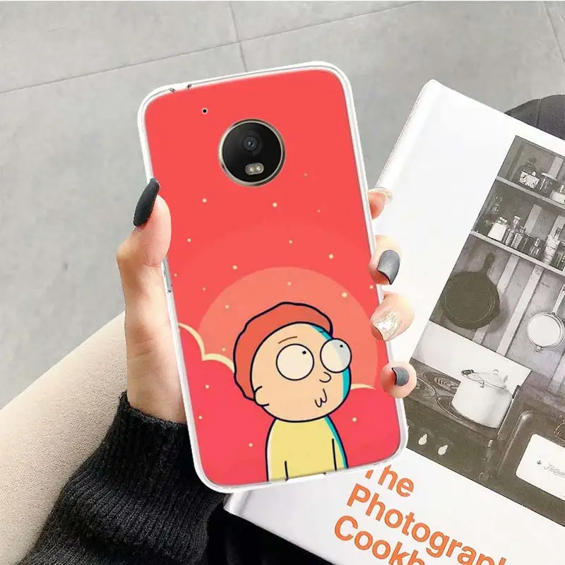 Чехол Рик и Морти для Motorola Moto G7 G6 G5S G5 E4 Plus G4 E5 Play X4 power TPU с рисунком на заказ