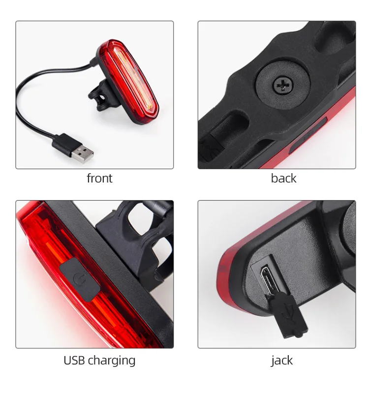 Flash Deal 120Lumens Bicycle Rear Light USB Rechargeable Cycling LED Taillight Waterproof MTB Road Bike Tail Light Flashing For Bicycle 13