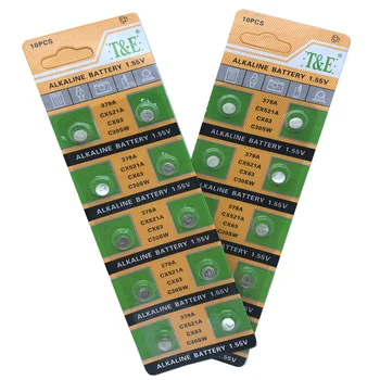 

20 PCS 379 Battery AG0 LR521 521 1.55V sr521sw CX63 Watch Button Cell Battery For Watch Toys Remote Coin Battery