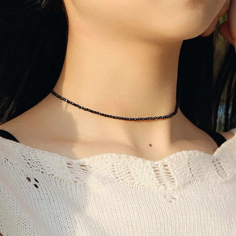 Fashion Brand Simple Black Beads Short Necklace Female Jewelry Women Choker Necklaces Bijoux Femme Ladies Party Necklace 2021