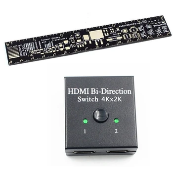 

1 Pcs PCB Ruler Engineering Footprint PCB Packaging Unit & 1 Pcs 2X1 1X2 UHD 4K Bi Direction HDMI 2.0 Switch Switcher