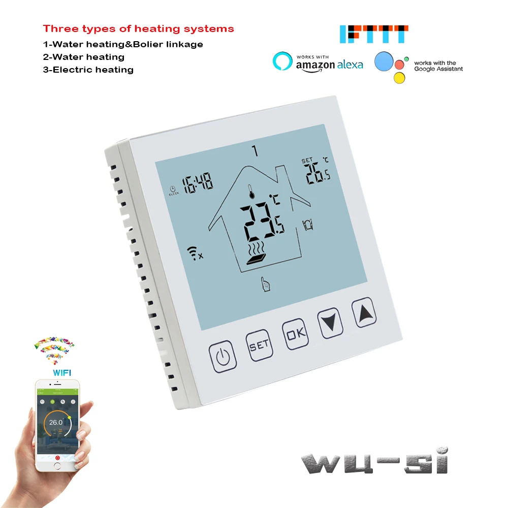 WIFI thermostat for floor heating system, relay outputs 3A/16A optional?90-240VAC
