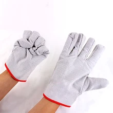 Многоцелевой безопасности строительной площадки взрослых Рабочая износостойкие сварки холст унисекс сад защитные перчатки 24 линии