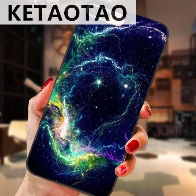Зеленый Чехол KETAOTAO Nebula Universe для samsung galaxy S4 S5 S6 S7 S8 S9 S10 edge Note из мягкого ТПУ резины и силикона - Цвет: Зеленый
