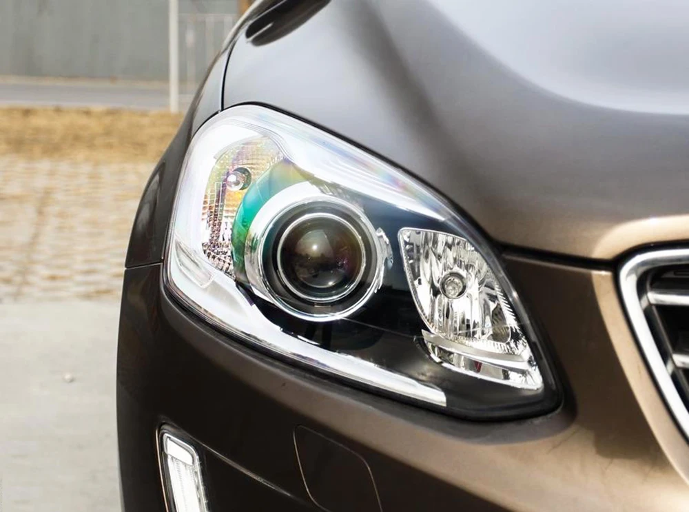 Passenger Sider Для Volvo XC60 фары автомобиля фары прозрачные линзы автомобильный брелок крышка - Цвет: Passenger Sider