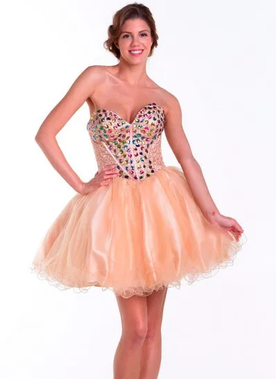 

free shipping vestido de festa 2018 new style hot sexy sweetheart short rhinestone crystal party prom gown bridesmaid dresses