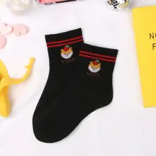 5 пар/уп. мягкие хлопковые короткие носки для взрослых милые спортивные носки с рисунками животных 40JF