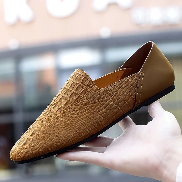 Mens Loafer Shoes Genuine Leather 