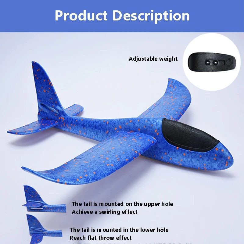 Funny EPPThrowing Glider Airplane Inertia Aircraft Toy Hand Launch Airplane Model