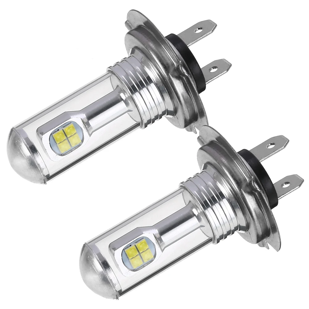 2 шт./компл. H7 фар автомобиля 80W 12 V-24 V 3000LM светодиодный туман Lihgt 6000K белый