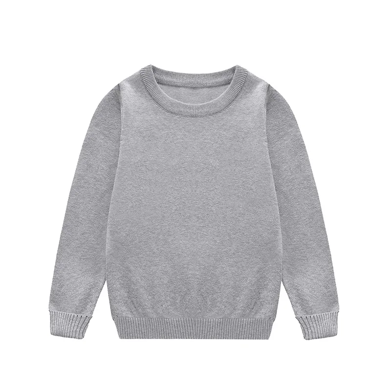 DE PEACH/новая осенне-зимняя трикотажная рубашка с длинными рукавами для мальчиков мягкие хлопковые пуловеры ярких цветов для детей свитер с круглым вырезом для девочек