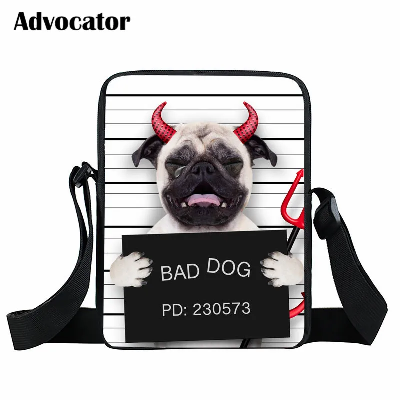ADVOCATOR Cute Bad Dog Pattern Messenger Bags for Teenager Boys Girls Crossbody Men Shoulder Kids School | Багаж и сумки