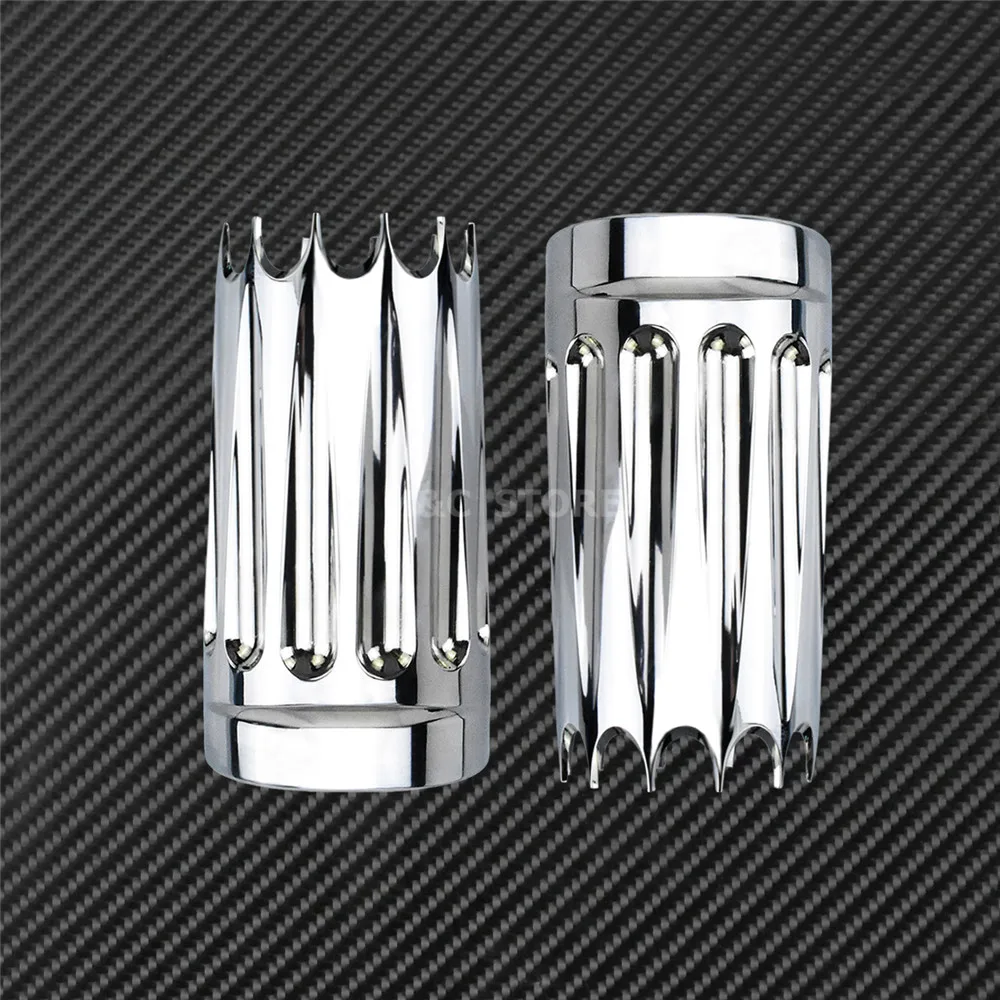 МОТОЦИКЛ хром CNC Cut передняя вилка загрузки слайдер Чехлы для Harley Touring Road King Street Electra Glide FLHX FLSTF 08-13 14-17