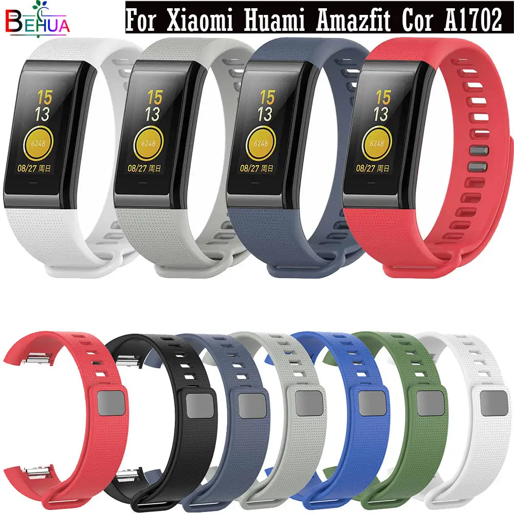 

Ремешок силиконовый спортивный для Xiaomi Huami Amazfit Cor A1702, английская версия, сменный Браслет для наручных часов Midong