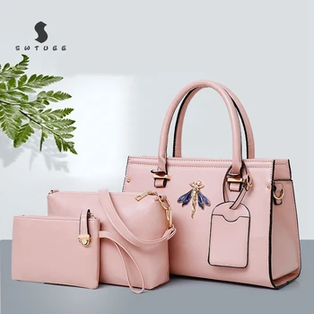 

3pcs/set New Fashion Women Handbags Luxury PU Leather Shoulder Crossbody Bag Female Casual Tote Bags Ladies Day Clutch