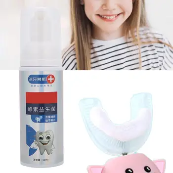 

Children Teeth Cleaning Whitening Mousse Fruit Flavor Foam Toothpaste Oral Care Tool Tooth Whitening Tool