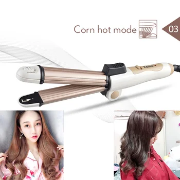 

Kemei Professional Curling Irons Ceramic Automatic Coating Foldable Straightener Curler Mini Hair Magic Styling Tools F35