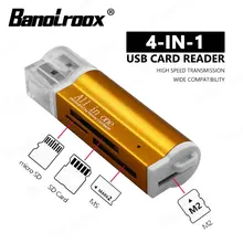 Multi popular tudo em 1 micro usb 2.0 leitor de cartão de memória microsd memória vara adaptador de cartão para m2 mmc ms pro duo leitor de cartão