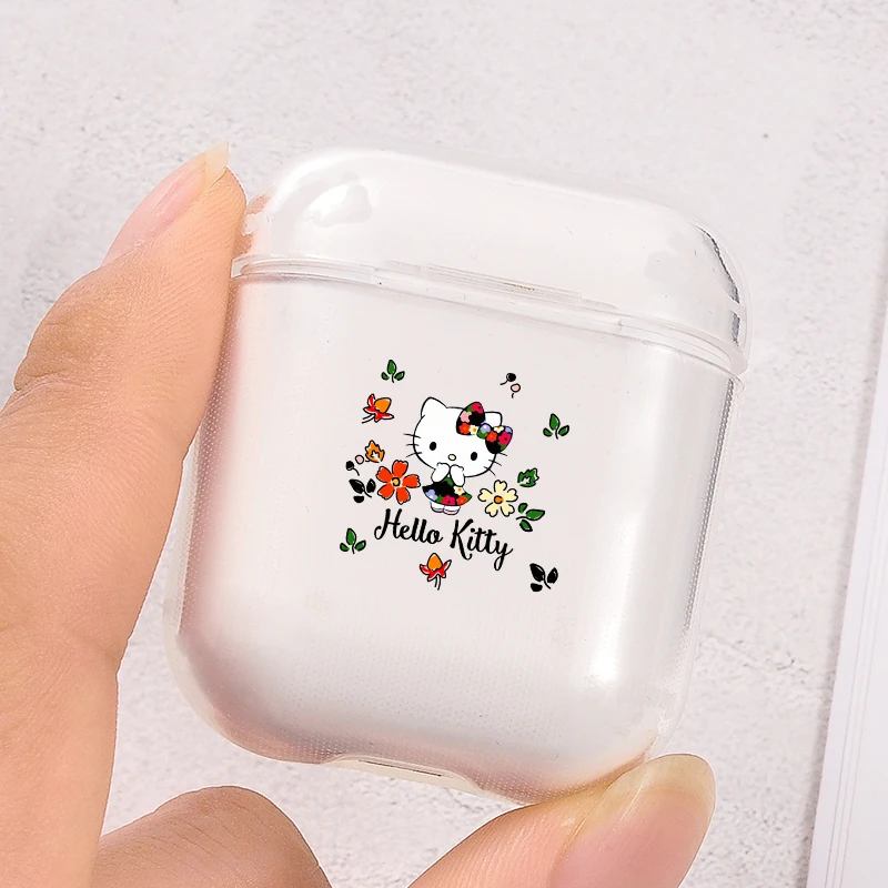 

Hello Kitty Airpods1/2 Case Soft Silicone Case for Airpods Case Shockproof Airpods 1/2 Protective Cover Wireless Earphone Case