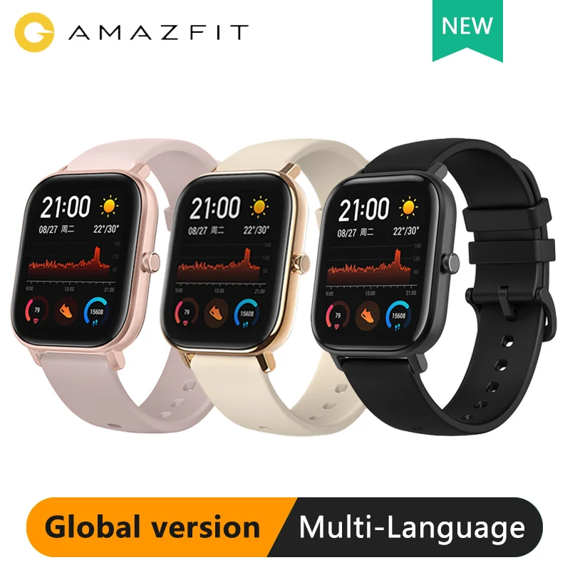Глобальная версия умных часов Amazfit GTS водонепроницаемые умные часы AMOLED с